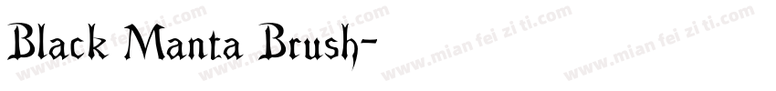 Black Manta Brush字体转换